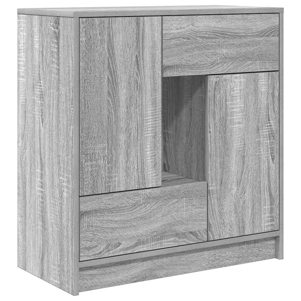 Bufetă cu sertare și uși Gri Sonoma 70,5x34x74,5 cm GartenMobel Dekor