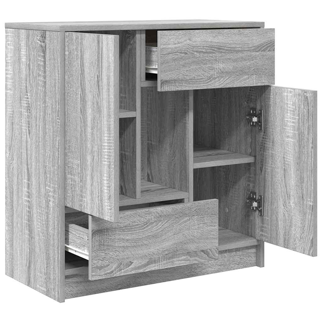 Bufetă cu sertare și uși Gri Sonoma 70,5x34x74,5 cm GartenMobel Dekor