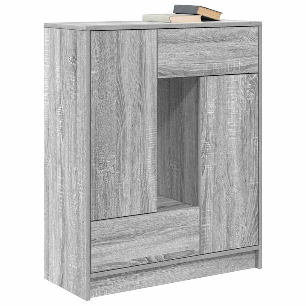 Bufetă cu sertare și uși Gri Sonoma 73x31x90 cm GartenMobel Dekor
