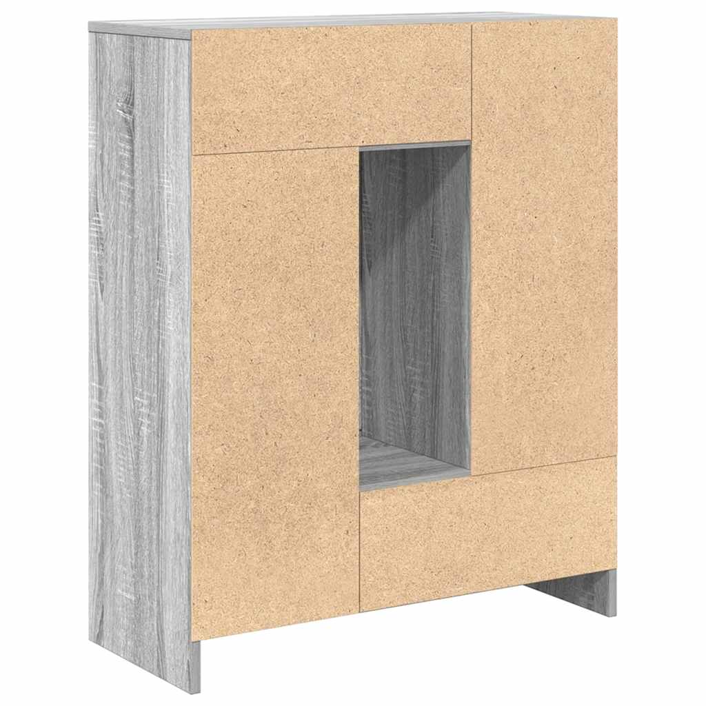 Bufetă cu sertare și uși Gri Sonoma 73x31x90 cm GartenMobel Dekor