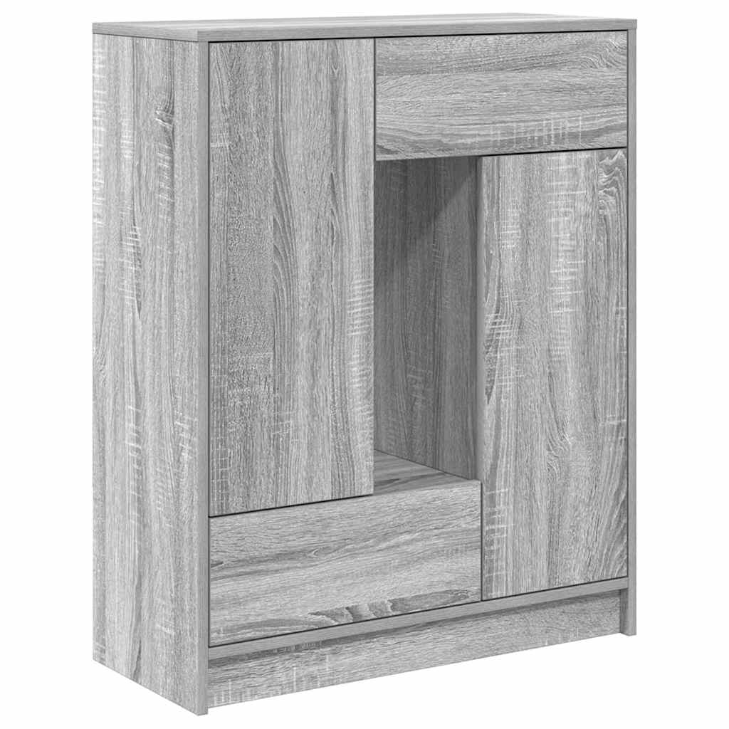 Bufetă cu sertare și uși Gri Sonoma 73x31x90 cm GartenMobel Dekor
