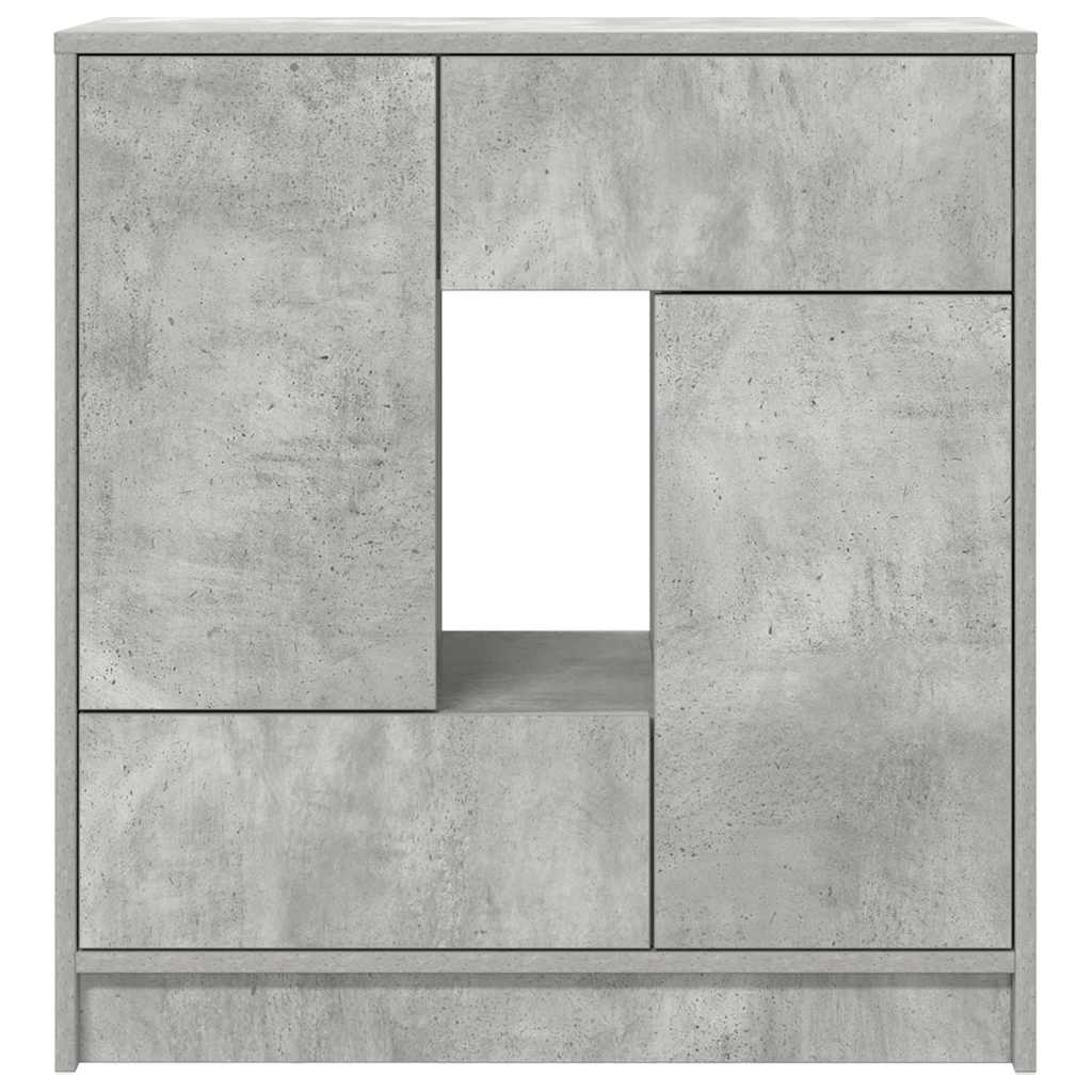 Bufetă cu sertare și uși Gri beton 70,5x34x74,5 cm GartenMobel Dekor