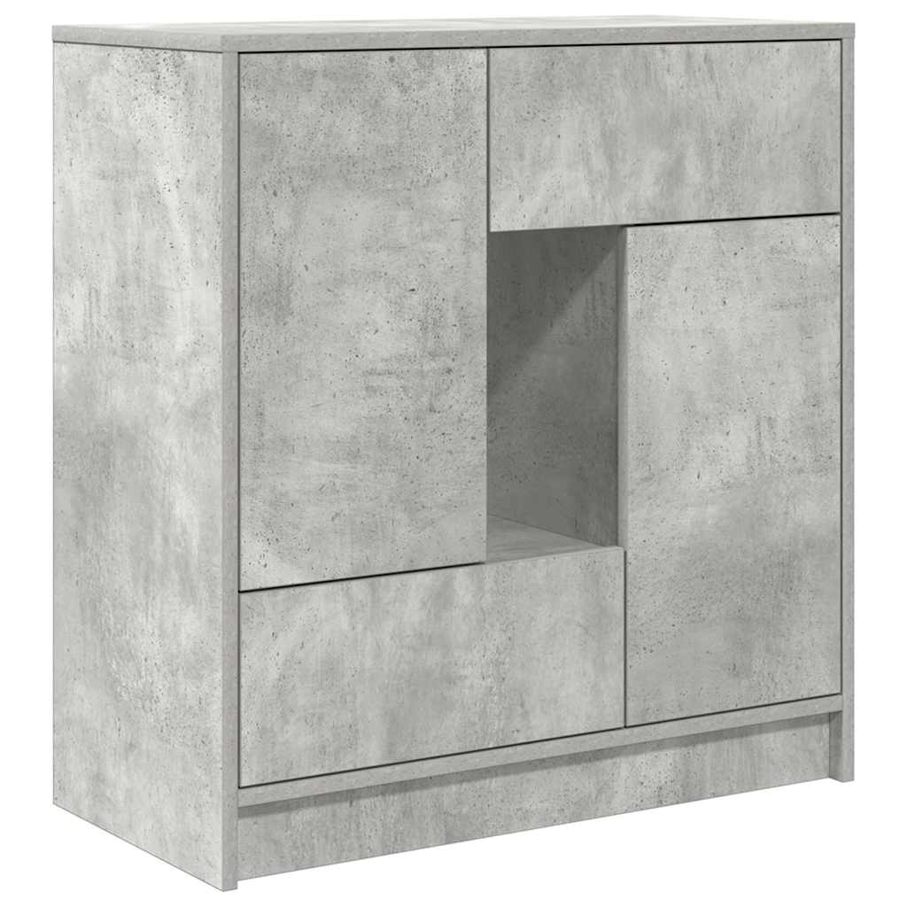 Bufetă cu sertare și uși Gri beton 70,5x34x74,5 cm GartenMobel Dekor