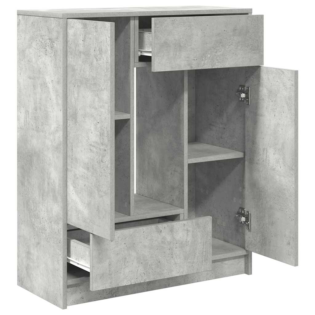 Bufetă cu sertare și uși Gri beton 73x31x90 cm GartenMobel Dekor