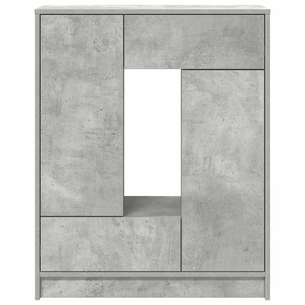 Bufetă cu sertare și uși Gri beton 73x31x90 cm GartenMobel Dekor