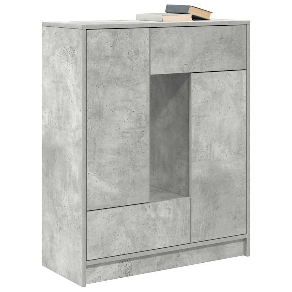 Bufetă cu sertare și uși Gri beton 73x31x90 cm GartenMobel Dekor