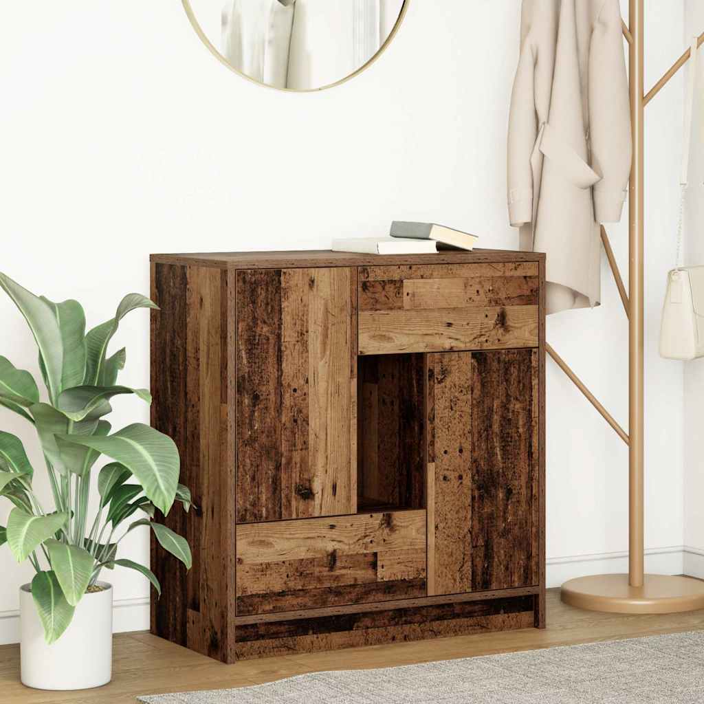 Bufetă cu sertare și uși Lemn vechi 70,5x34x74,5 cm GartenMobel Dekor