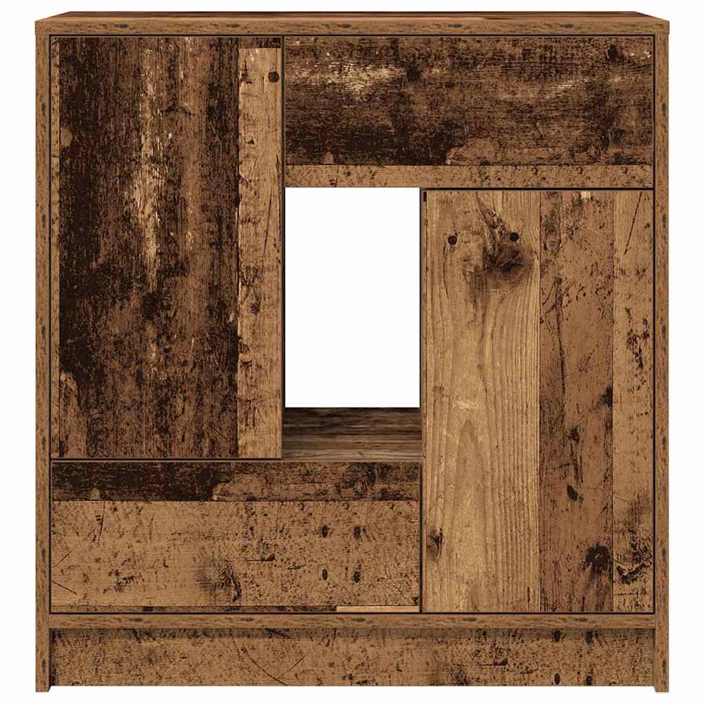 Bufetă cu sertare și uși Lemn vechi 70,5x34x74,5 cm GartenMobel Dekor