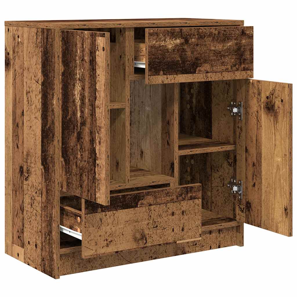 Bufetă cu sertare și uși Lemn vechi 70,5x34x74,5 cm GartenMobel Dekor