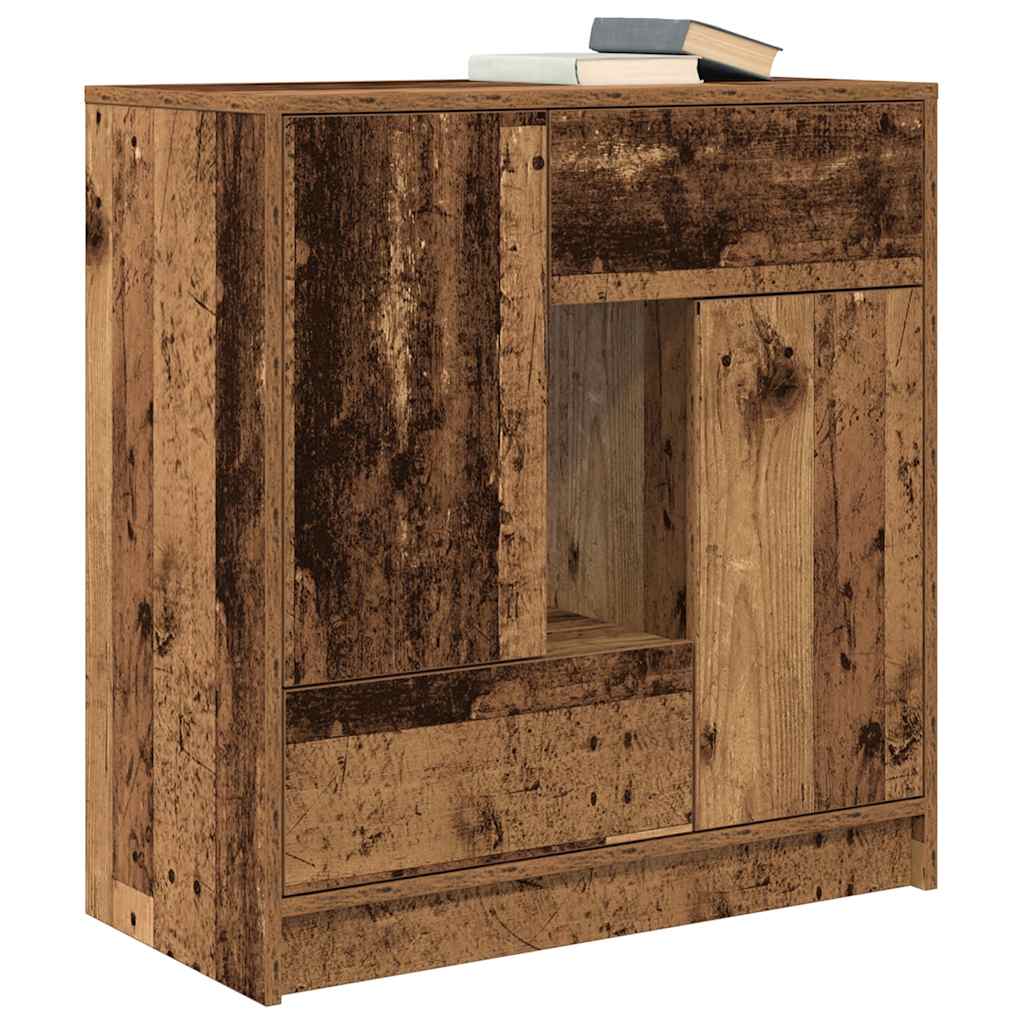 Bufetă cu sertare și uși Lemn vechi 70,5x34x74,5 cm GartenMobel Dekor