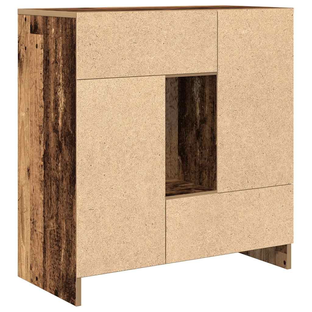 Bufetă cu sertare și uși Lemn vechi 70,5x34x74,5 cm GartenMobel Dekor