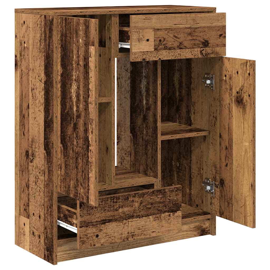 Bufetă cu sertare și uși Lemn vechi 73x31x90 cm GartenMobel Dekor