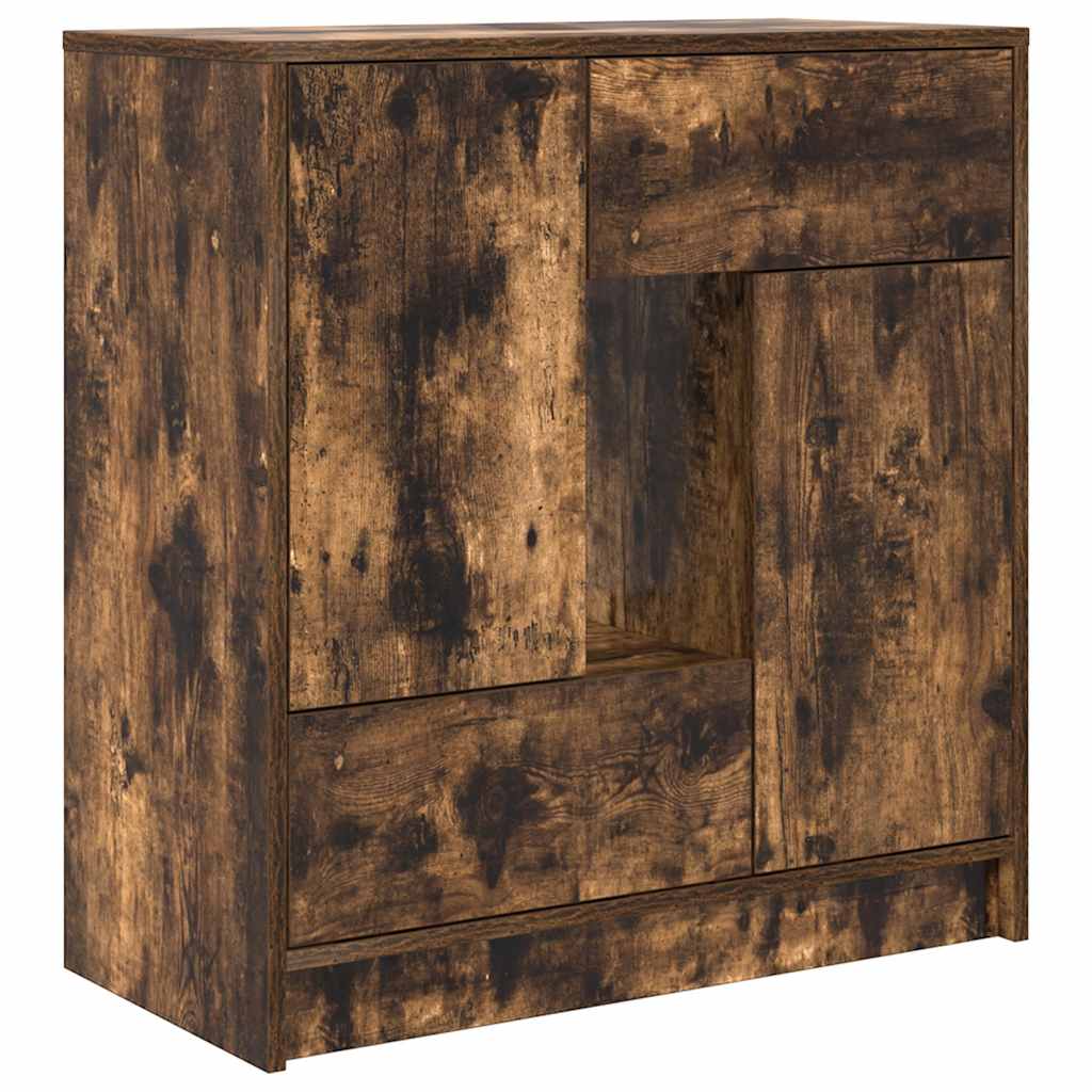 Bufetă cu sertare și uși Stejar afumat 70,5x34x74,5 cm GartenMobel Dekor