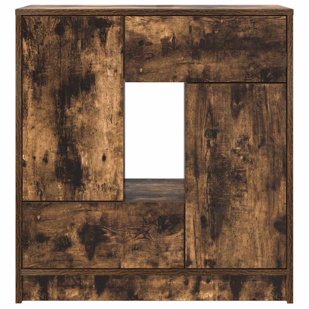 Bufetă cu sertare și uși Stejar afumat 70,5x34x74,5 cm GartenMobel Dekor