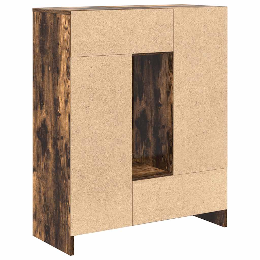 Bufetă cu sertare și uși Stejar afumat 73x31x90 cm GartenMobel Dekor