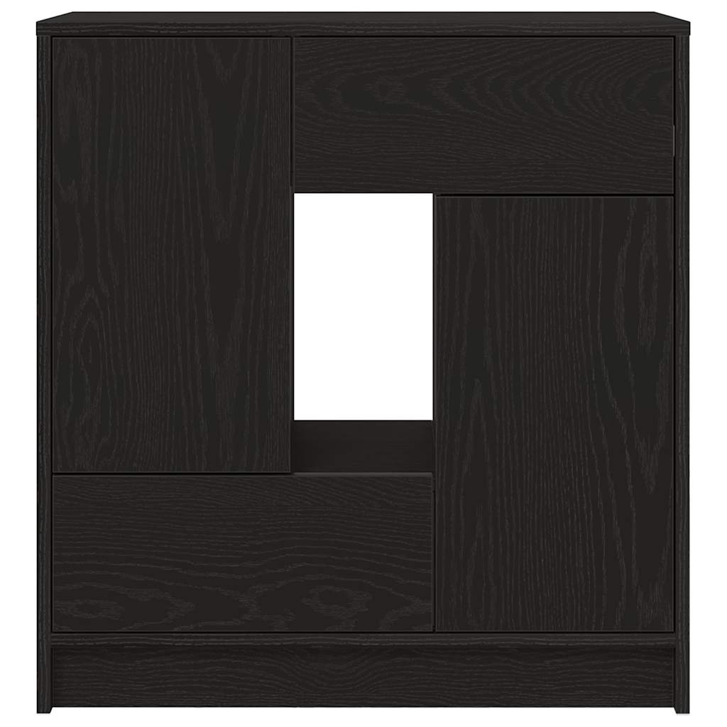 Bufetă cu sertare și uși Stejar negru 70,5x34x74,5 cm GartenMobel Dekor