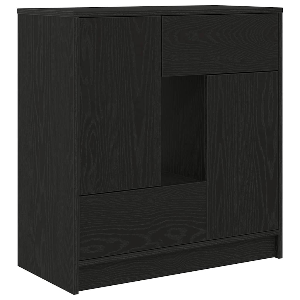 Bufetă cu sertare și uși Stejar negru 70,5x34x74,5 cm GartenMobel Dekor