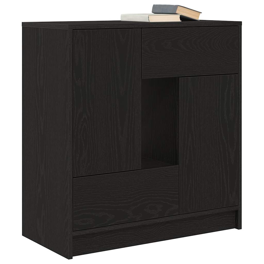 Bufetă cu sertare și uși Stejar negru 70,5x34x74,5 cm GartenMobel Dekor