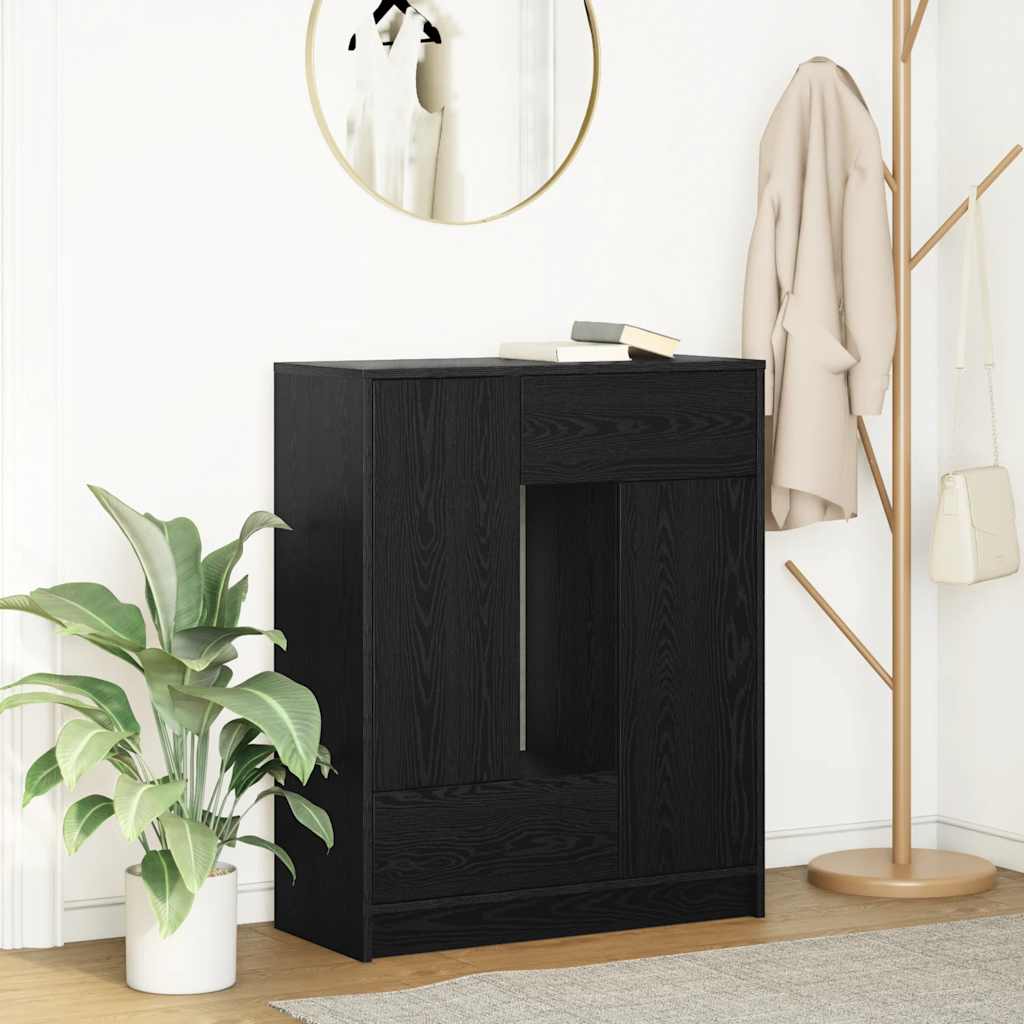 Bufetă cu sertare și uși Stejar negru 73x31x90 cm GartenMobel Dekor