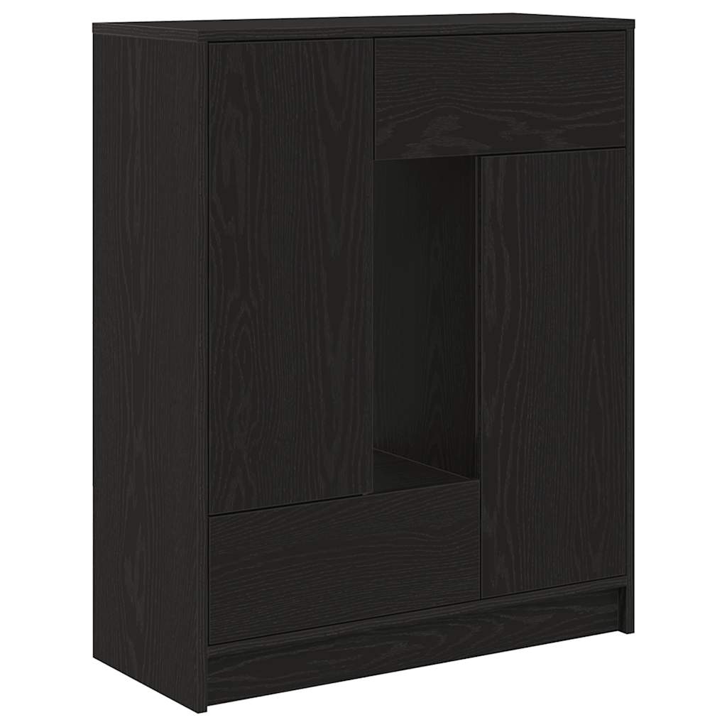 Bufetă cu sertare și uși Stejar negru 73x31x90 cm GartenMobel Dekor