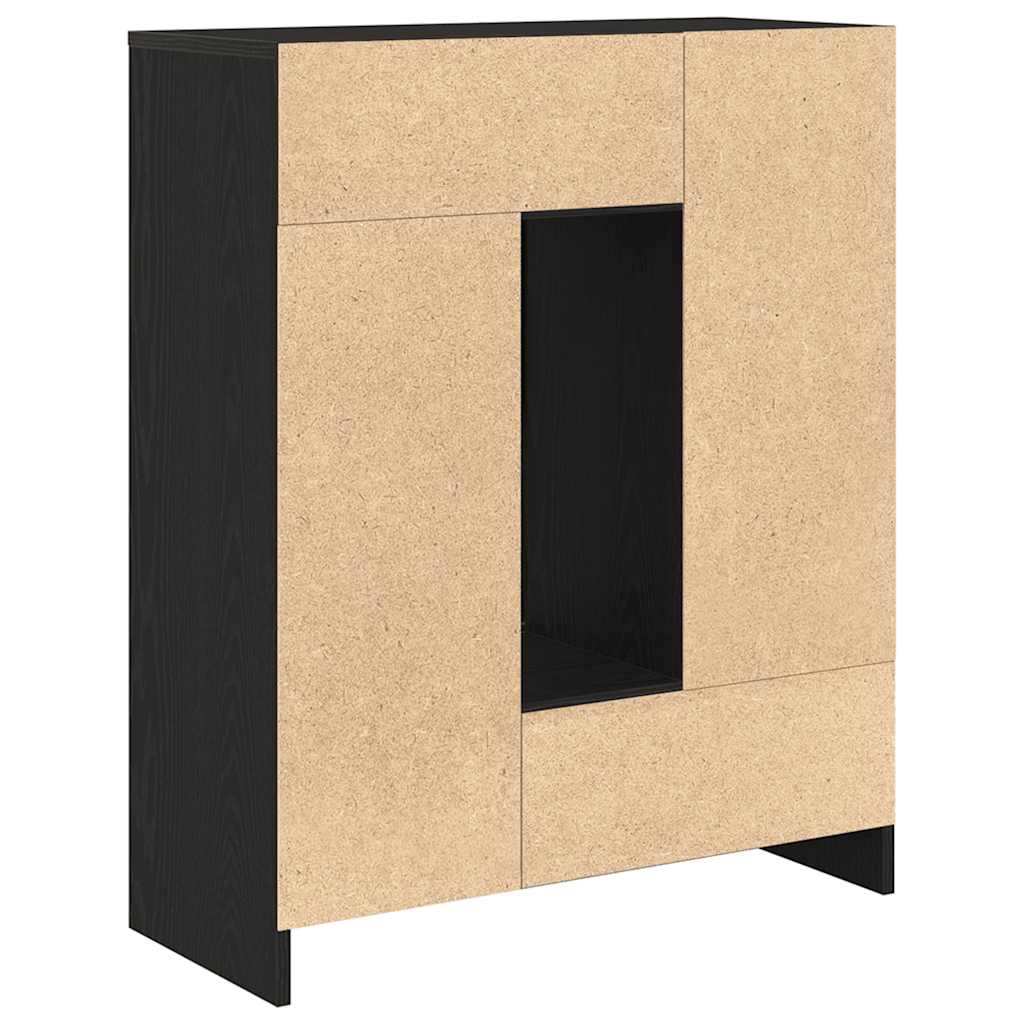 Bufetă cu sertare și uși Stejar negru 73x31x90 cm GartenMobel Dekor