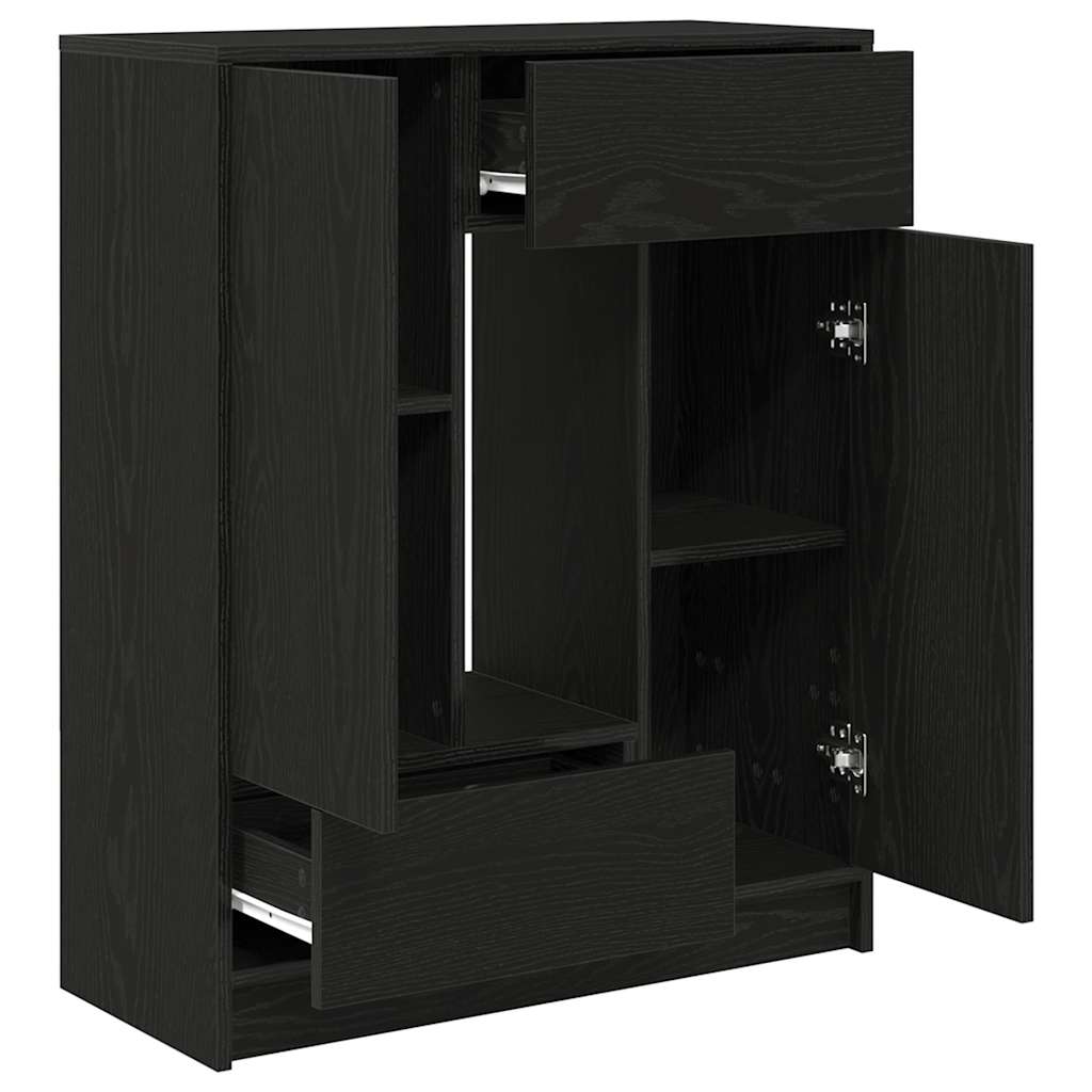 Bufetă cu sertare și uși Stejar negru 73x31x90 cm GartenMobel Dekor