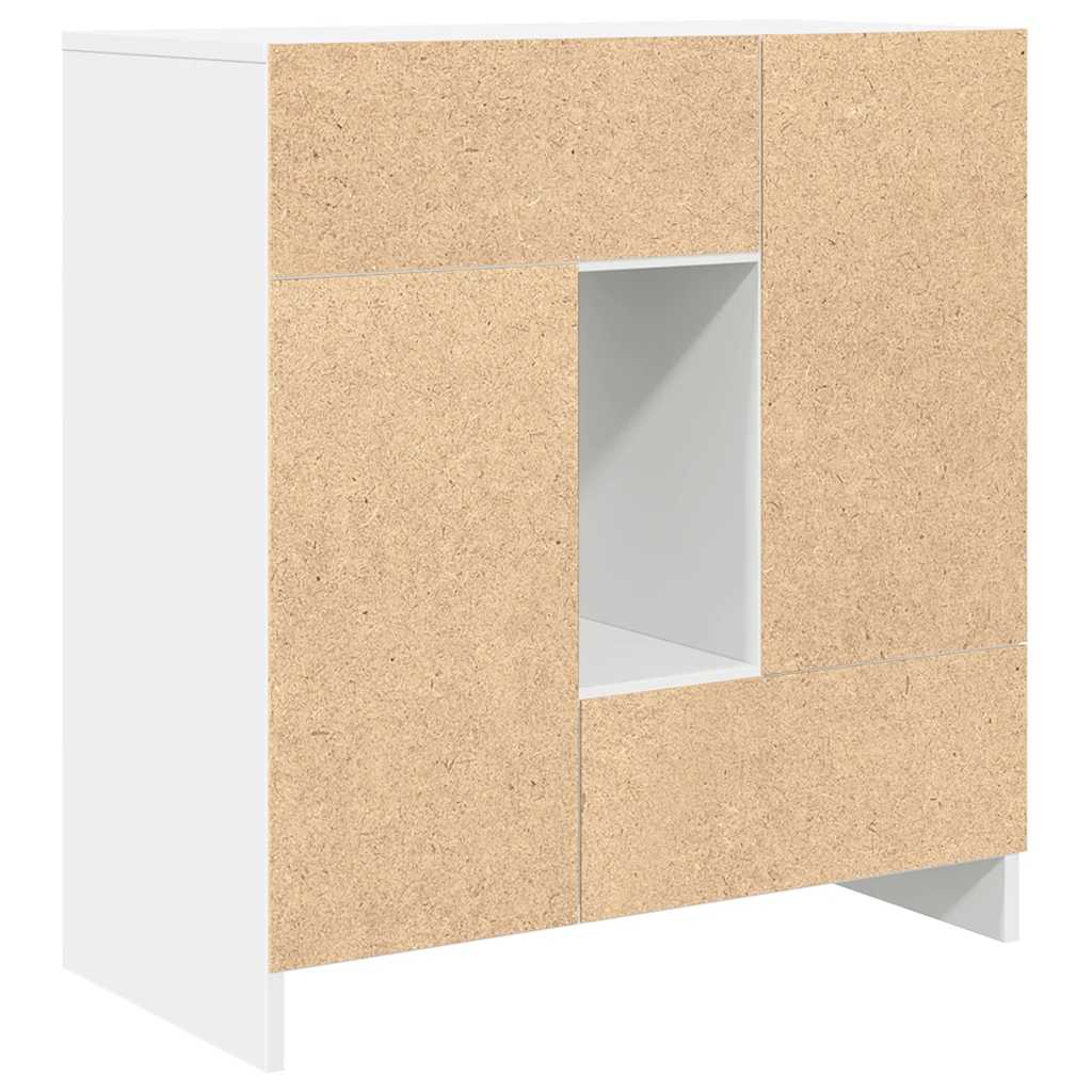 Bufetă cu sertare și uși alb 70,5x34x74,5 cm GartenMobel Dekor