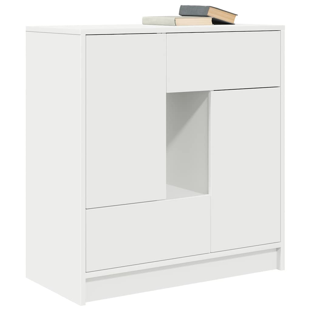 Bufetă cu sertare și uși alb 70,5x34x74,5 cm GartenMobel Dekor