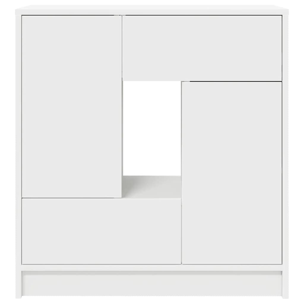 Bufetă cu sertare și uși alb 70,5x34x74,5 cm GartenMobel Dekor