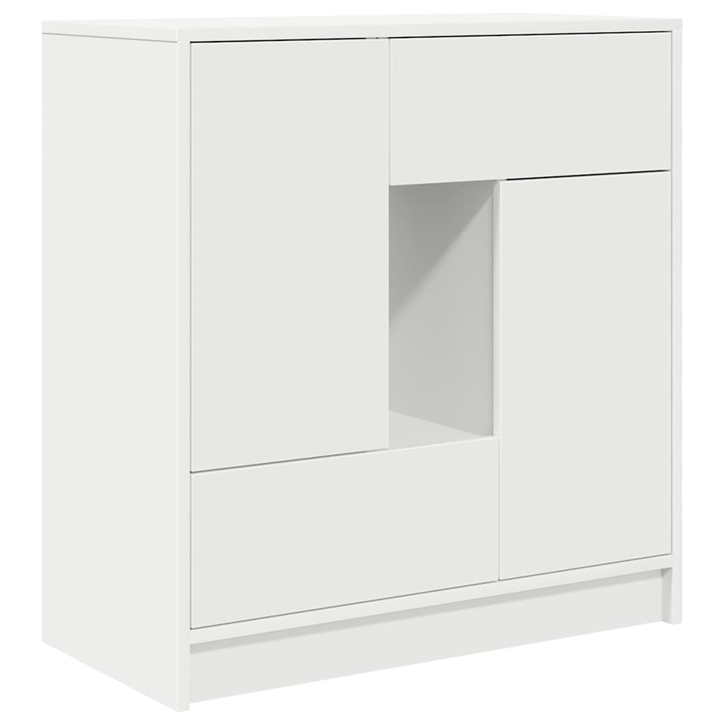 Bufetă cu sertare și uși alb 70,5x34x74,5 cm GartenMobel Dekor