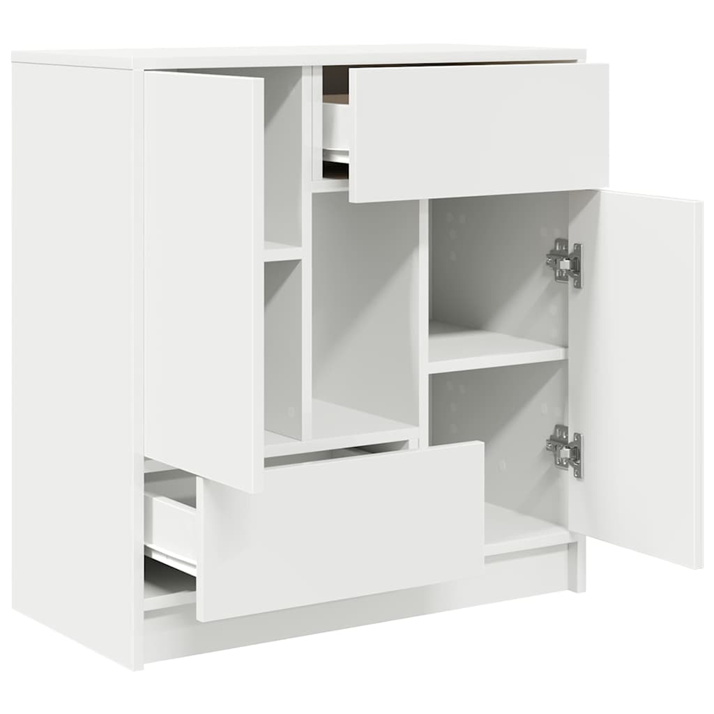 Bufetă cu sertare și uși alb 70,5x34x74,5 cm GartenMobel Dekor