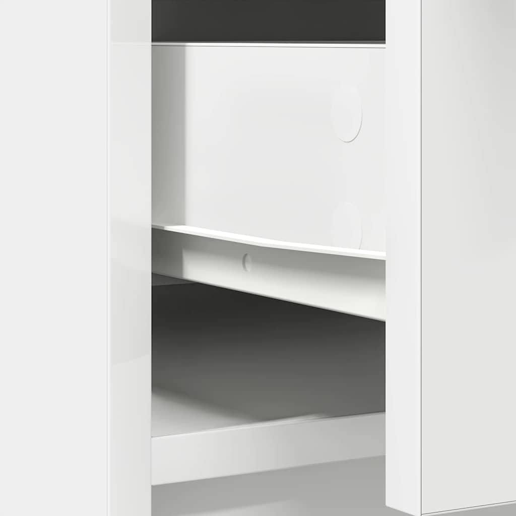 Bufetă cu sertare și uși alb 70,5x34x74,5 cm GartenMobel Dekor