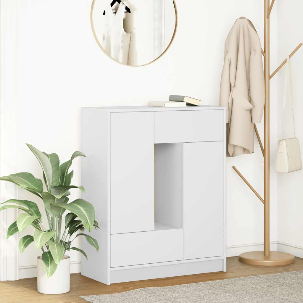 Bufetă cu sertare și uși alb 73x31x90 cm GartenMobel Dekor