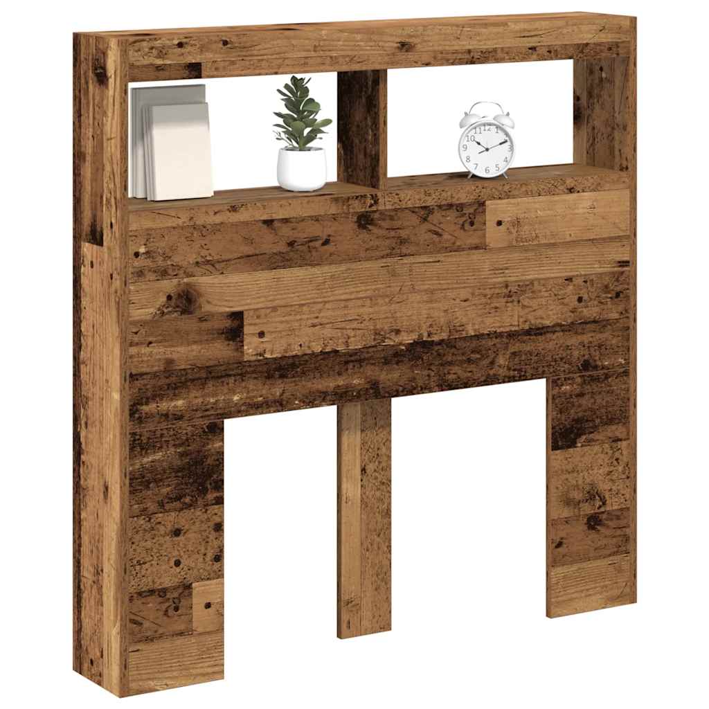 Dulap pentru tăblie cu LED Lemn vechi 100x17x102 cm GartenMobel Dekor