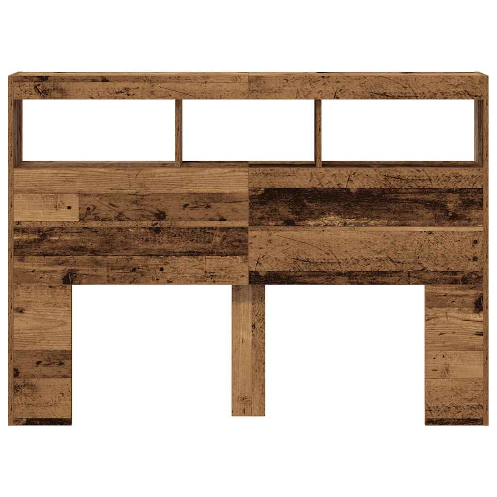 Dulap pentru tăblie cu LED Lemn vechi 140x17x102 cm GartenMobel Dekor