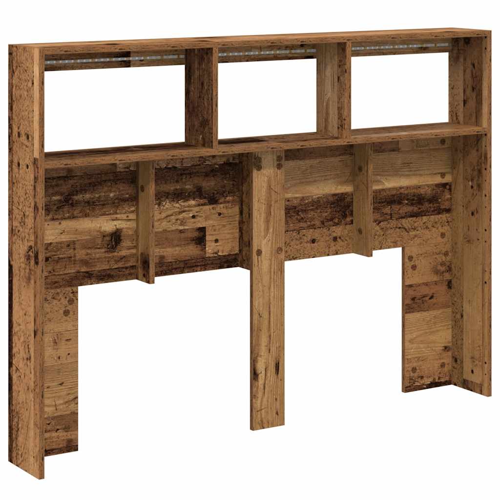 Dulap pentru tăblie cu LED Lemn vechi 140x17x102 cm GartenMobel Dekor