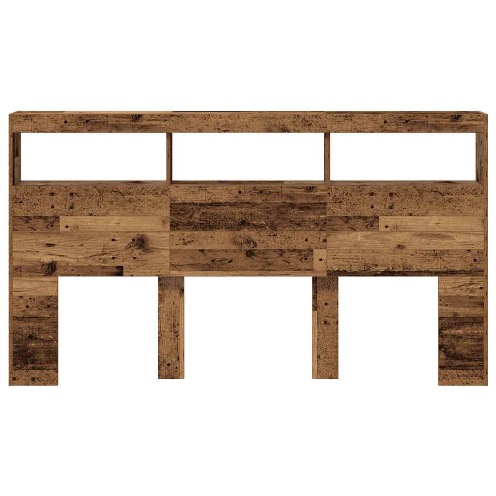 Dulap pentru tăblie cu LED Lemn vechi 180x17x102 cm GartenMobel Dekor