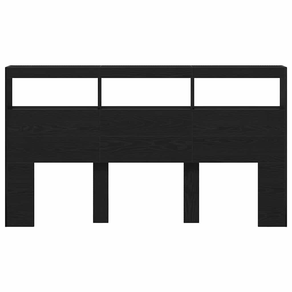 Dulap pentru tăblie cu LED Stejar negru 180x17x102 cm GartenMobel Dekor