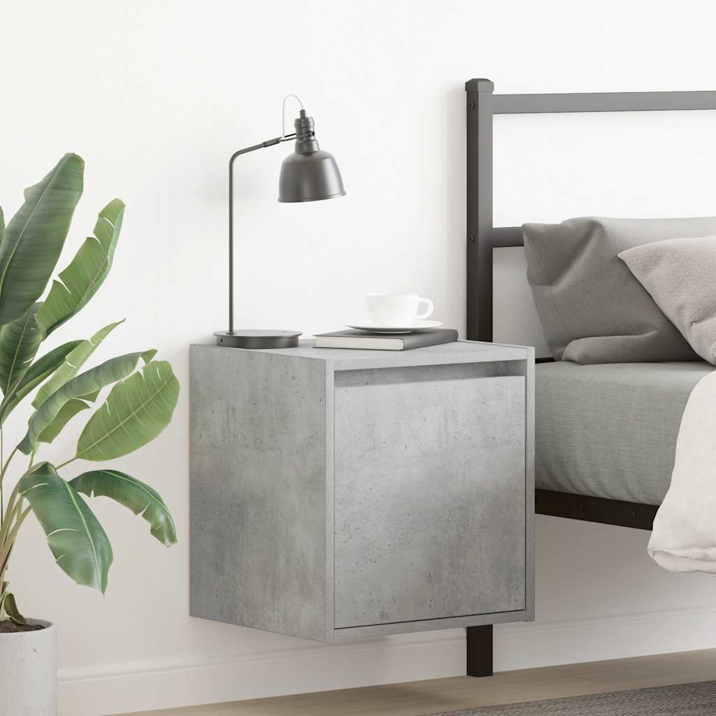 Noptiera de perete gri beton 38x34x40 cm GartenMobel Dekor