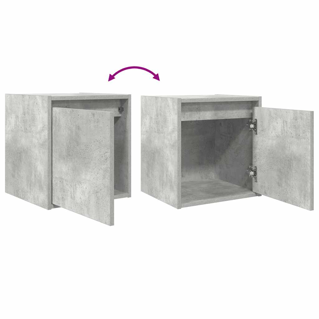 Noptiera de perete gri beton 38x34x40 cm GartenMobel Dekor