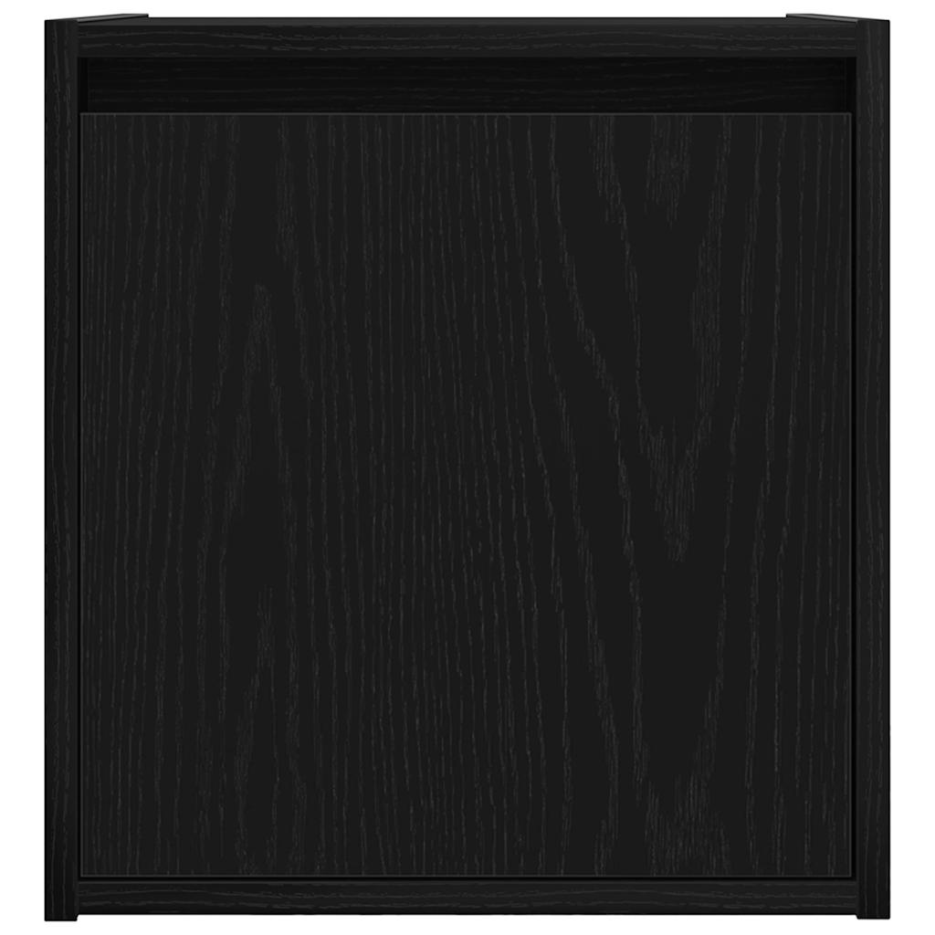 Noptiera montata pe perete Negru 38x34x40 cm GartenMobel Dekor