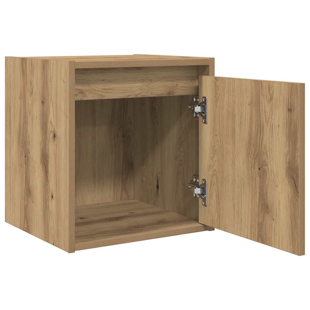 Noptiera montata pe perete Stejar Artizanal 38x34x40 cm GartenMobel Dekor