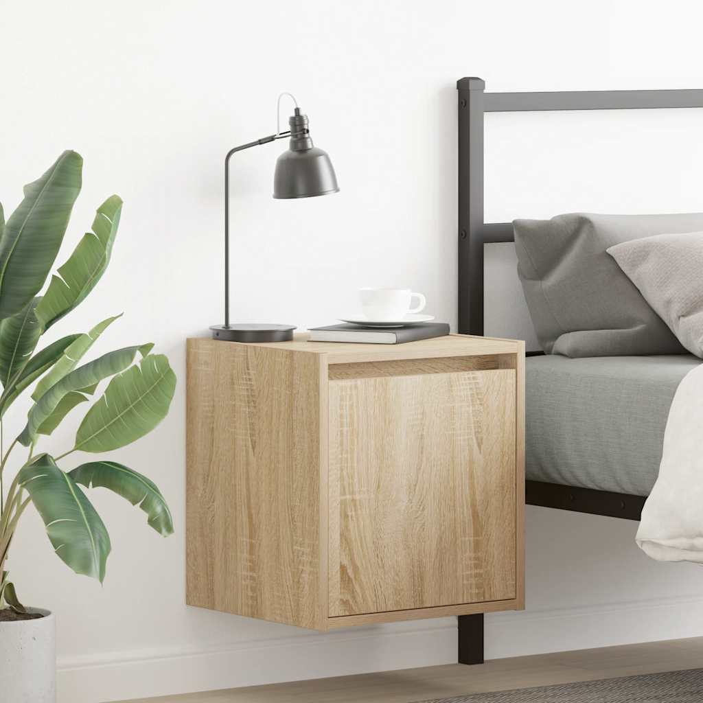 Noptiera montata pe perete Stejar Sonoma 38x34x40 cm GartenMobel Dekor