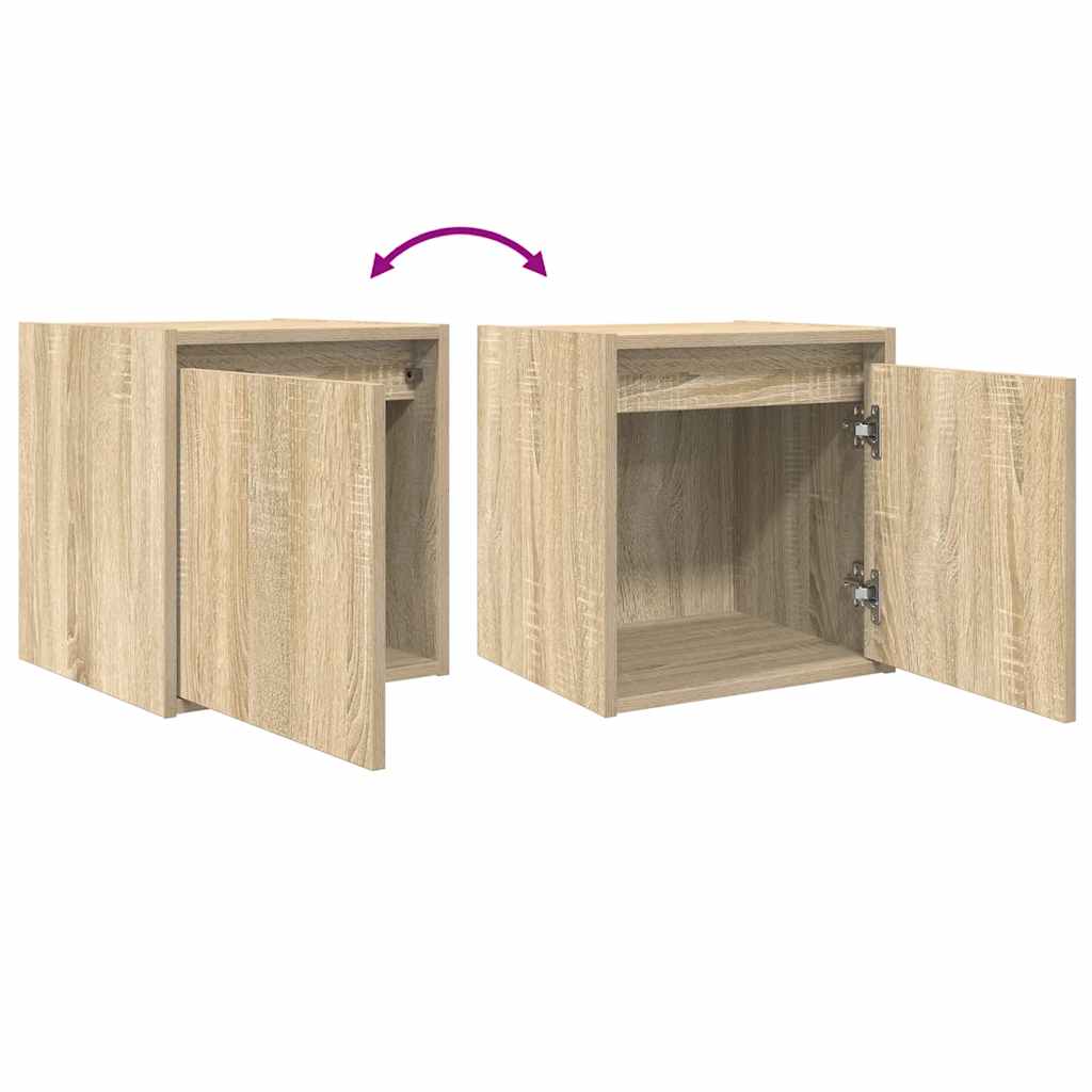 Noptiera montata pe perete Stejar Sonoma 38x34x40 cm GartenMobel Dekor