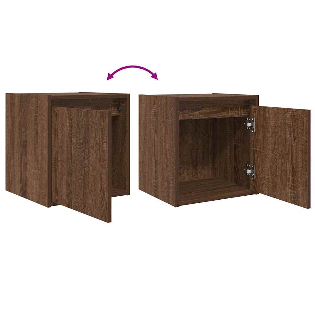 Noptiera montata pe perete Stejar maro 38x34x40 cm GartenMobel Dekor