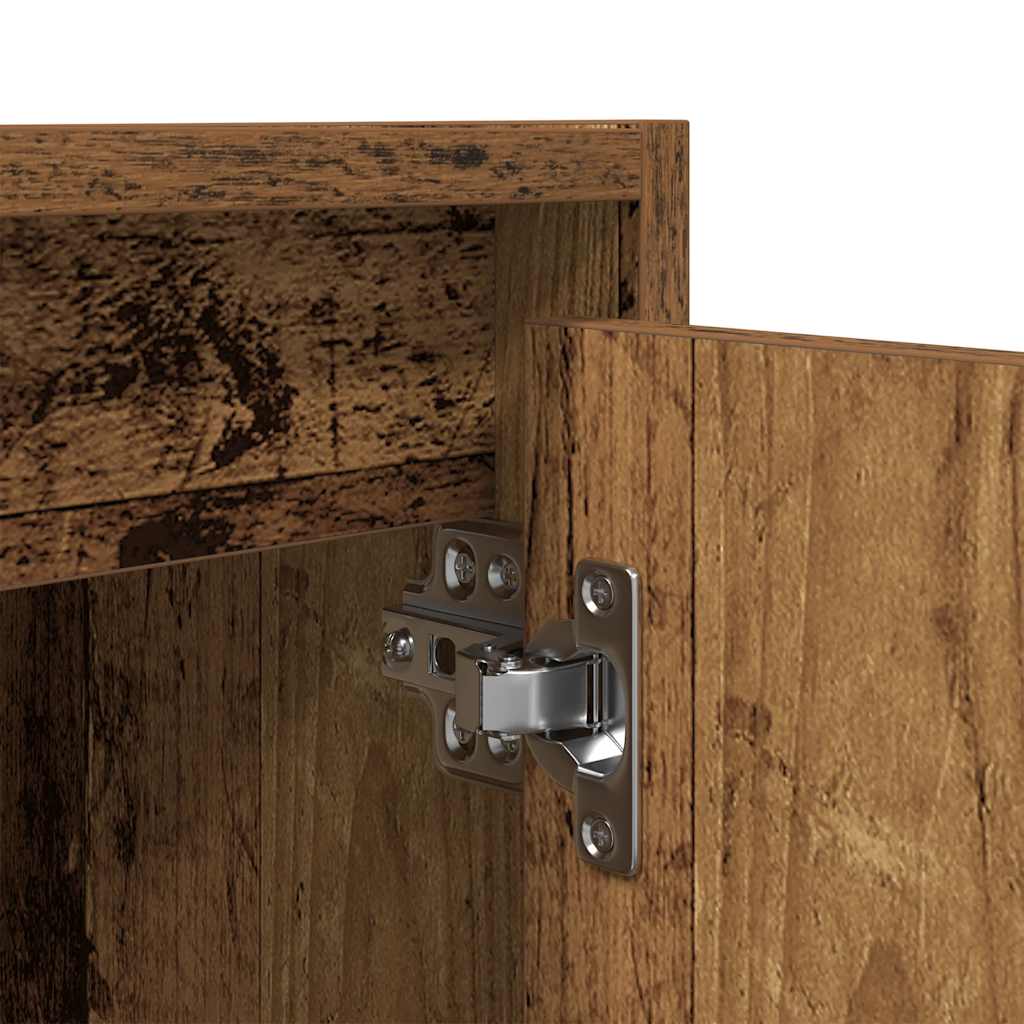 Noptiera montata pe perete lemn vechi 38x34x40 cm GartenMobel Dekor