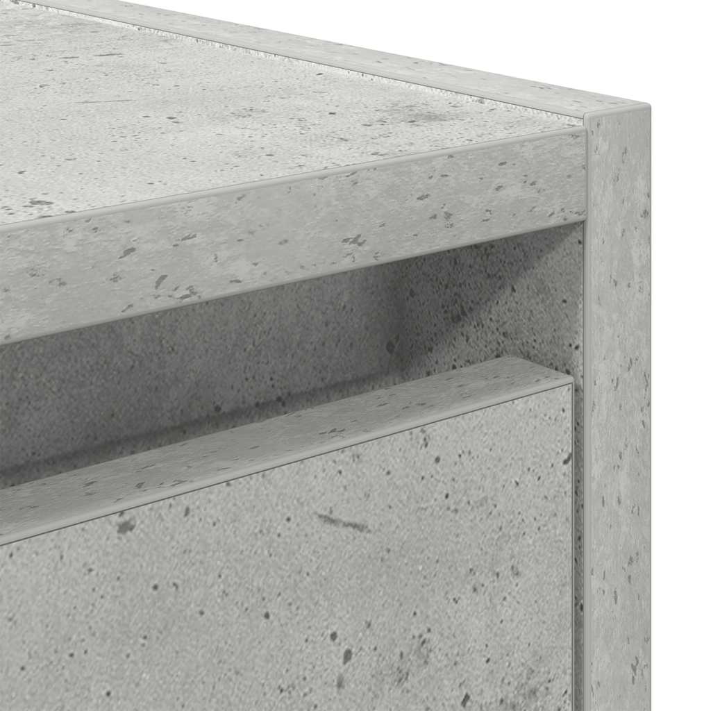 Noptiere montate pe perete 2 buc Beton Gri 38x34x40 cm GartenMobel Dekor