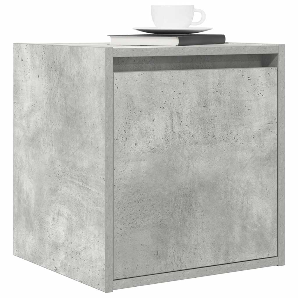 Noptiere montate pe perete 2 buc Beton Gri 38x34x40 cm GartenMobel Dekor