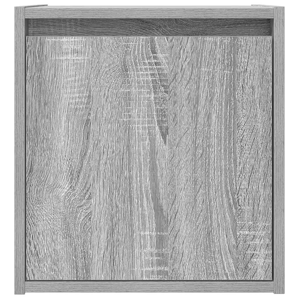 Noptiere montate pe perete 2 buc Gri Sonoma 38x34x40 cm GartenMobel Dekor