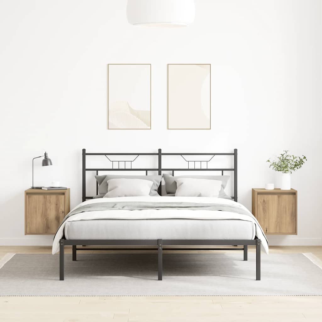 Noptiere montate pe perete 2 buc Stejar Artisan 38x34x40 cm GartenMobel Dekor